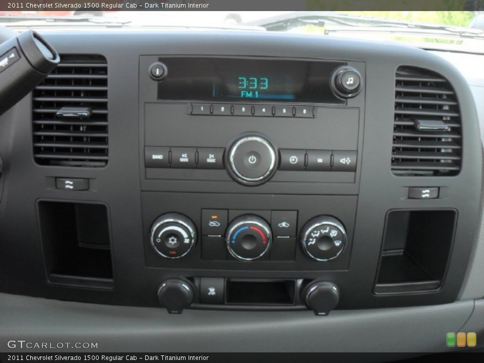 Dark Titanium Interior Controls for the 2011 Chevrolet Silverado 1500 Regular Cab #53777362