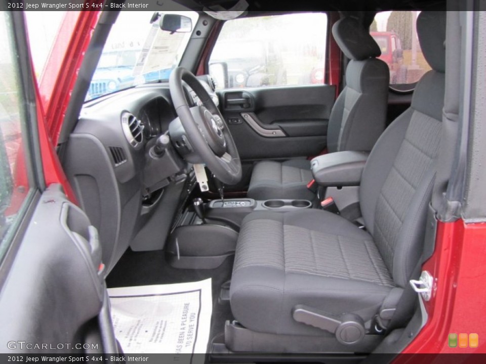 Black Interior Photo for the 2012 Jeep Wrangler Sport S 4x4 #53779730