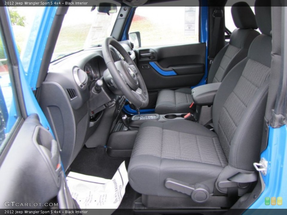 Black Interior Photo for the 2012 Jeep Wrangler Sport S 4x4 #53780056