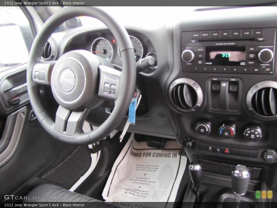 Black Interior Dashboard for the 2012 Jeep Wrangler Sport S 4x4 #53780398