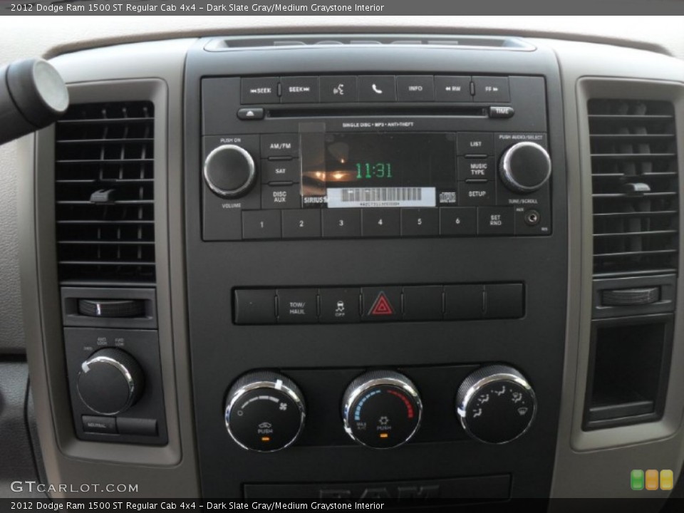 Dark Slate Gray/Medium Graystone Interior Controls for the 2012 Dodge Ram 1500 ST Regular Cab 4x4 #53781472