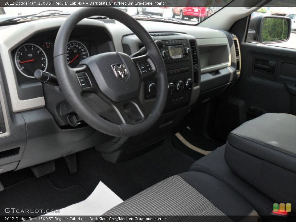 Dark Slate Gray/Medium Graystone Interior Photo for the 2012 Dodge Ram 1500 ST Regular Cab 4x4 #53781607