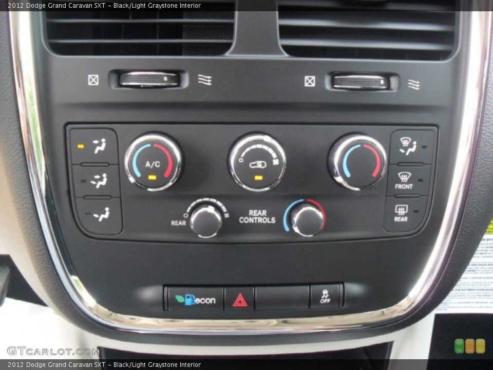 Black/Light Graystone Interior Controls for the 2012 Dodge Grand Caravan SXT #53781727
