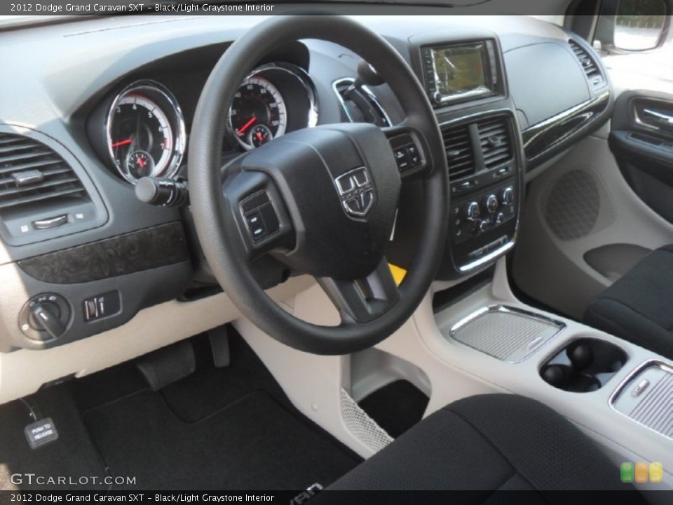 Black/Light Graystone Interior Prime Interior for the 2012 Dodge Grand Caravan SXT #53781910