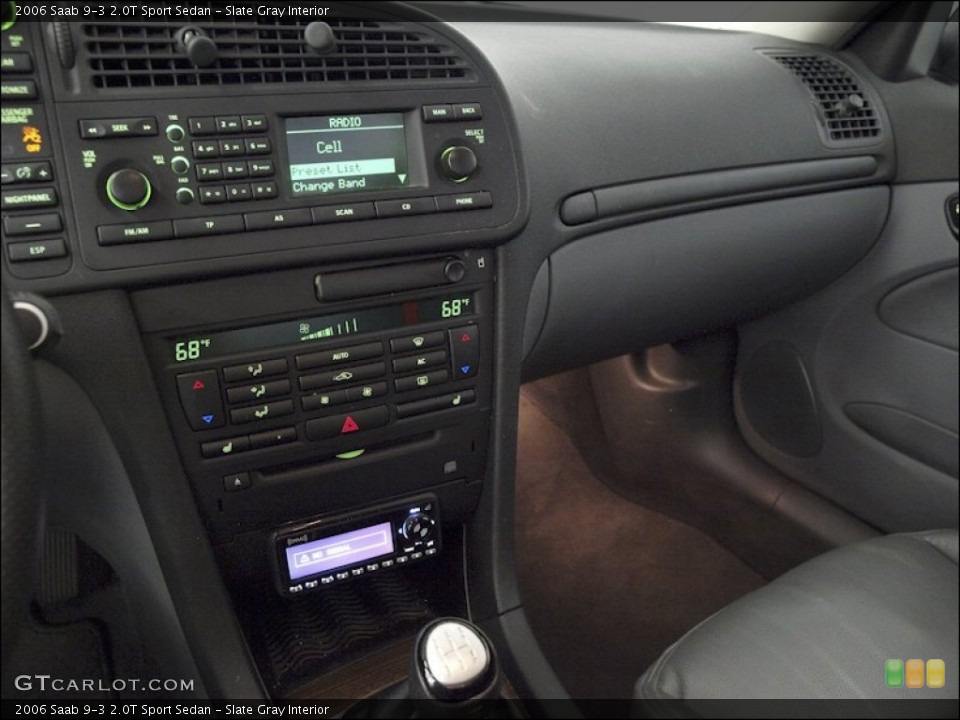 Slate Gray Interior Controls for the 2006 Saab 9-3 2.0T Sport Sedan #53782177
