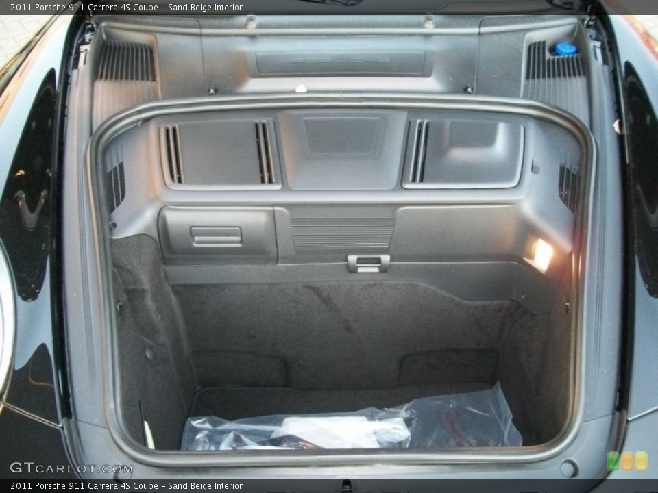 Sand Beige Interior Trunk for the 2011 Porsche 911 Carrera 4S Coupe #53783425