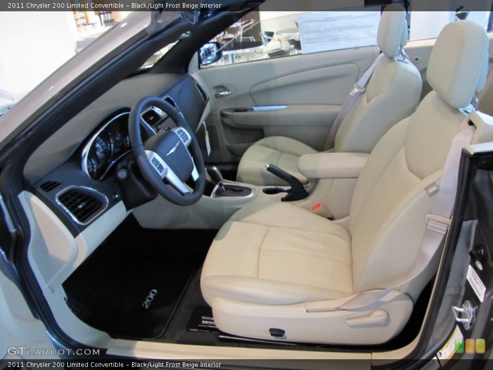 Black/Light Frost Beige Interior Photo for the 2011 Chrysler 200 Limited Convertible #53783560