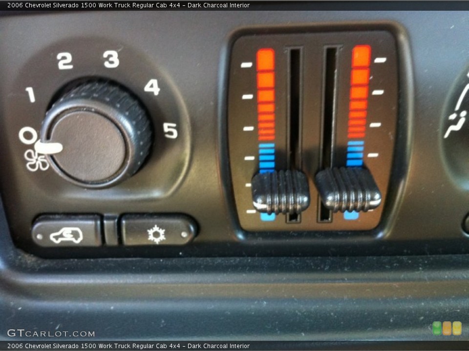 Dark Charcoal Interior Controls for the 2006 Chevrolet Silverado 1500 Work Truck Regular Cab 4x4 #53785720