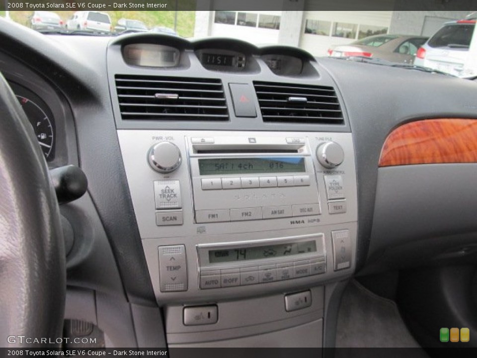 Dark Stone Interior Controls for the 2008 Toyota Solara SLE V6 Coupe #53788618