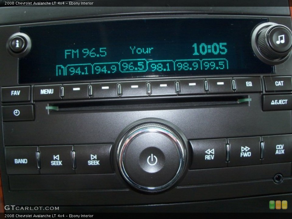 Ebony Interior Audio System for the 2008 Chevrolet Avalanche LT 4x4 #53789185