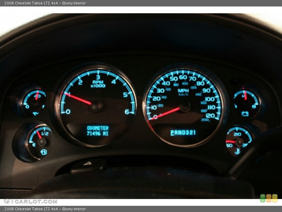 Ebony Interior Gauges for the 2008 Chevrolet Tahoe LTZ 4x4 #53790883