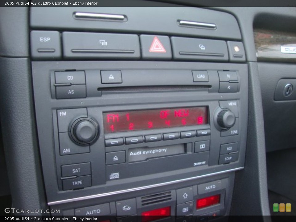 Ebony Interior Audio System for the 2005 Audi S4 4.2 quattro Cabriolet #53791378