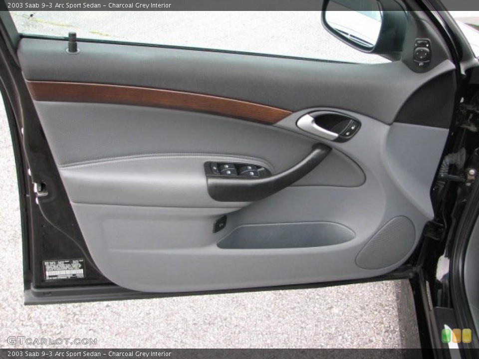 Charcoal Grey Interior Door Panel for the 2003 Saab 9-3 Arc Sport Sedan #53797561