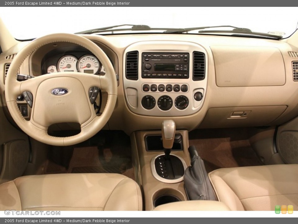 Medium/Dark Pebble Beige Interior Dashboard for the 2005 Ford Escape Limited 4WD #53798860