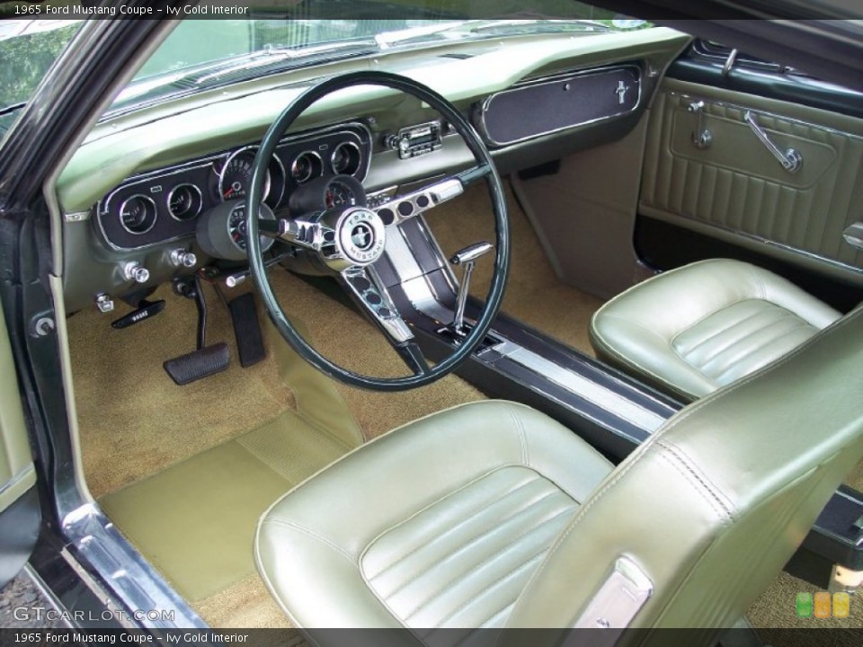 Ivy Gold Interior Prime Interior for the 1965 Ford Mustang Coupe #53800164