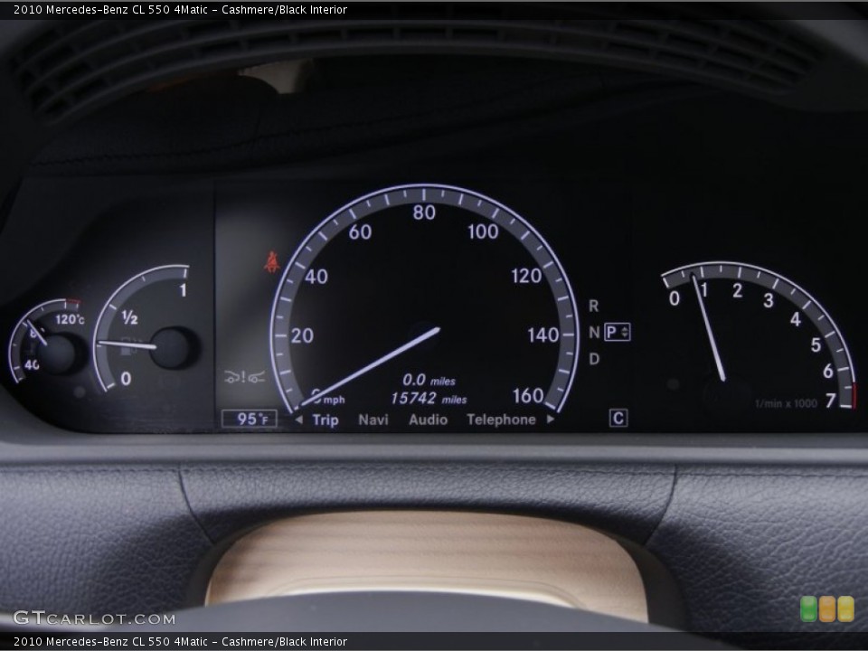 Cashmere/Black Interior Gauges for the 2010 Mercedes-Benz CL 550 4Matic #53801473