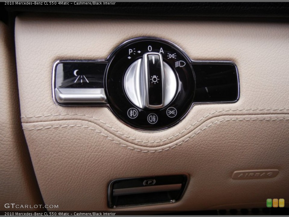 Cashmere/Black Interior Controls for the 2010 Mercedes-Benz CL 550 4Matic #53801591