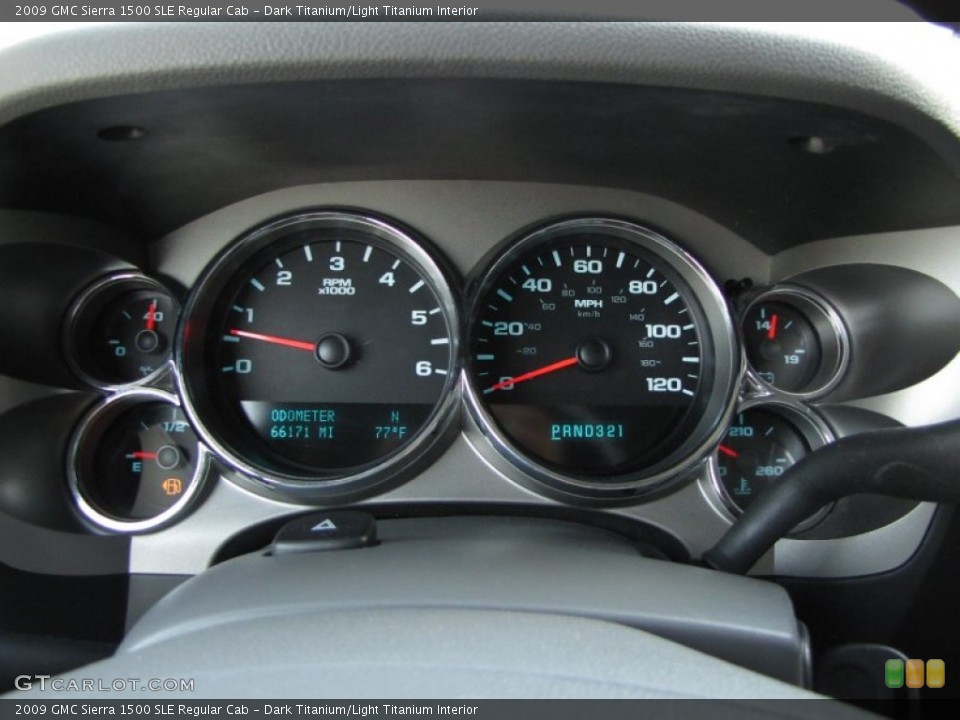 Dark Titanium/Light Titanium Interior Gauges for the 2009 GMC Sierra 1500 SLE Regular Cab #53802565