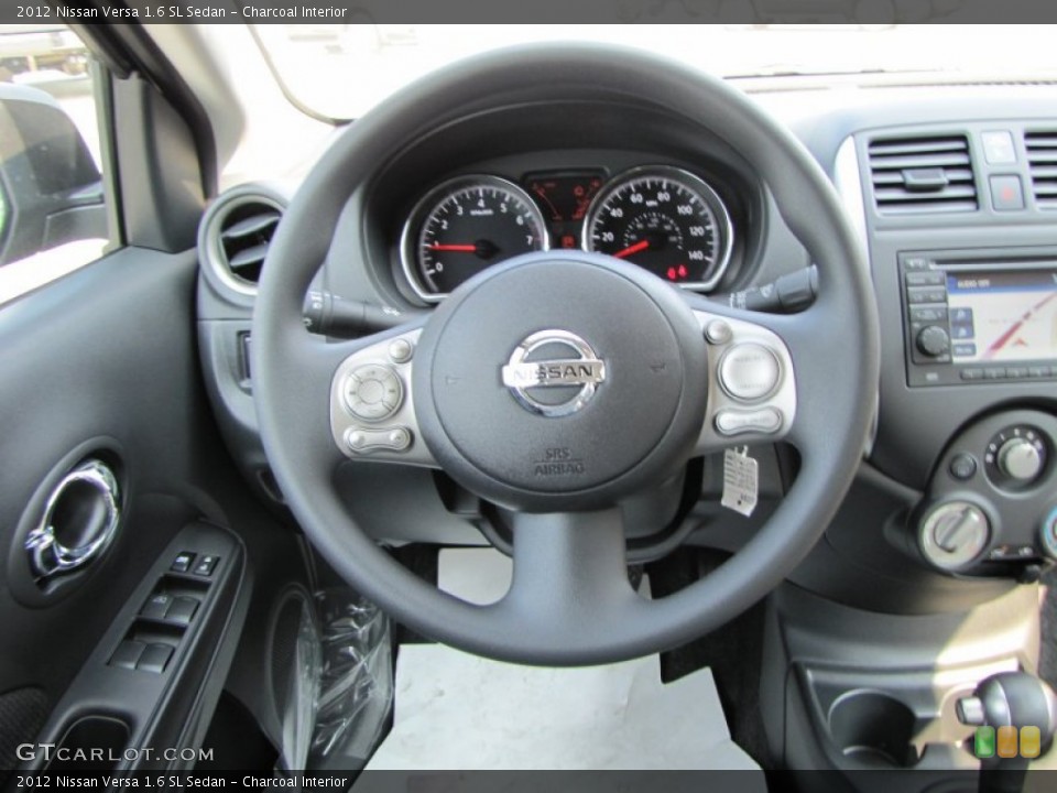Charcoal Interior Steering Wheel for the 2012 Nissan Versa 1.6 SL Sedan #53803681