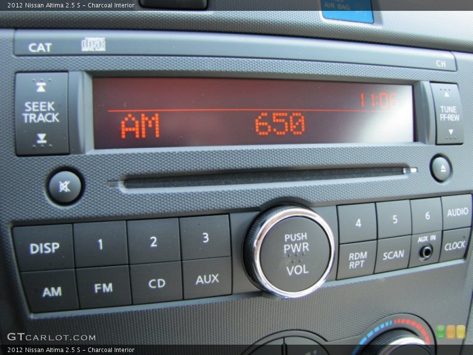 Charcoal Interior Controls for the 2012 Nissan Altima 2.5 S #53804020