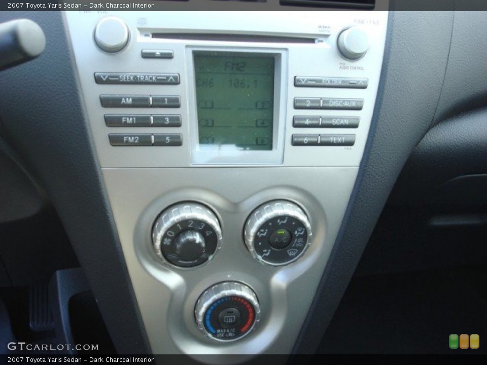 Dark Charcoal Interior Controls for the 2007 Toyota Yaris Sedan #53805103