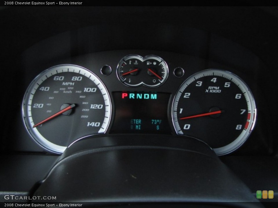 Ebony Interior Gauges for the 2008 Chevrolet Equinox Sport #53805133