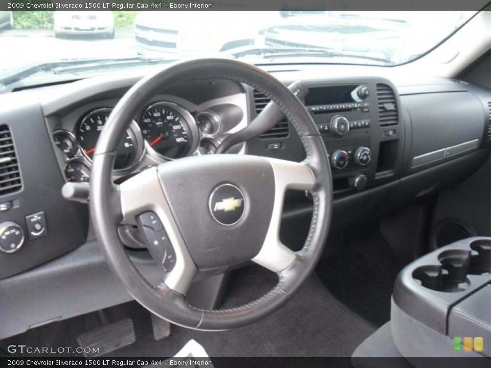Ebony Interior Steering Wheel for the 2009 Chevrolet Silverado 1500 LT Regular Cab 4x4 #53806150