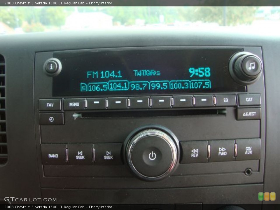 Ebony Interior Audio System for the 2008 Chevrolet Silverado 1500 LT Regular Cab #53812111