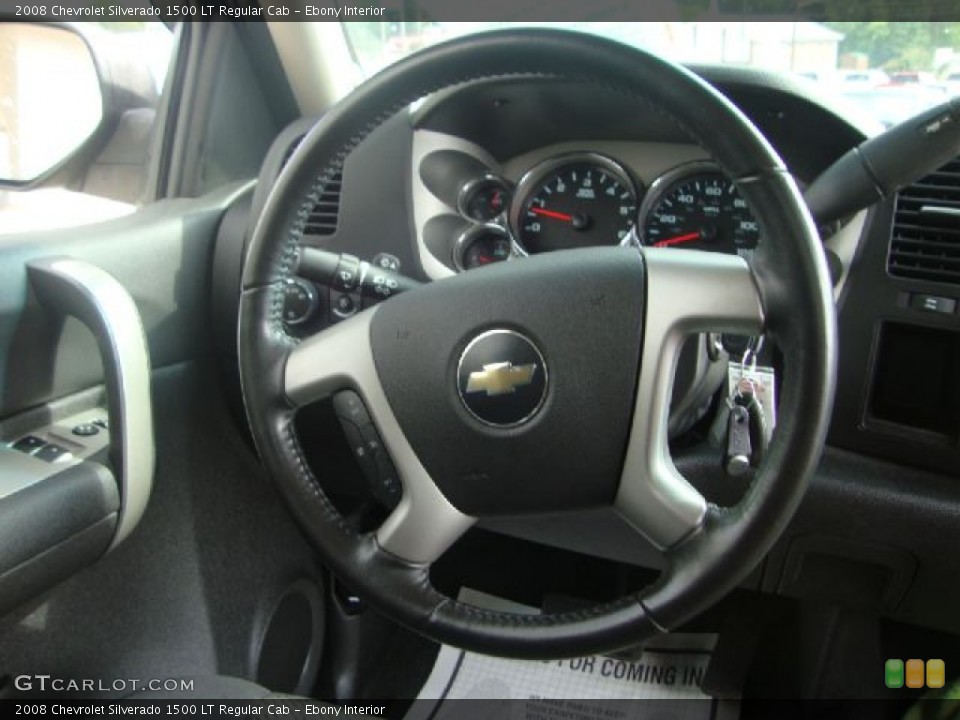 Ebony Interior Steering Wheel for the 2008 Chevrolet Silverado 1500 LT Regular Cab #53812126