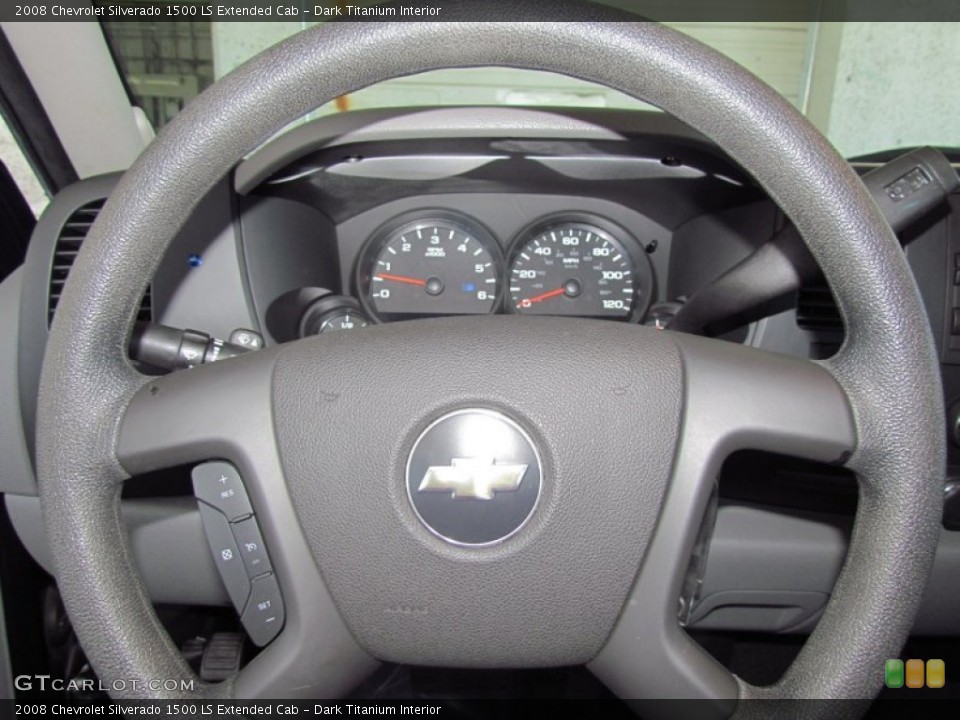 Dark Titanium Interior Steering Wheel for the 2008 Chevrolet Silverado 1500 LS Extended Cab #53812420