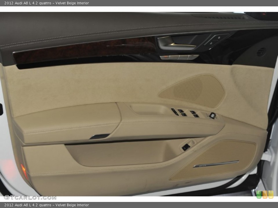 Velvet Beige Interior Door Panel for the 2012 Audi A8 L 4.2 quattro #53812810