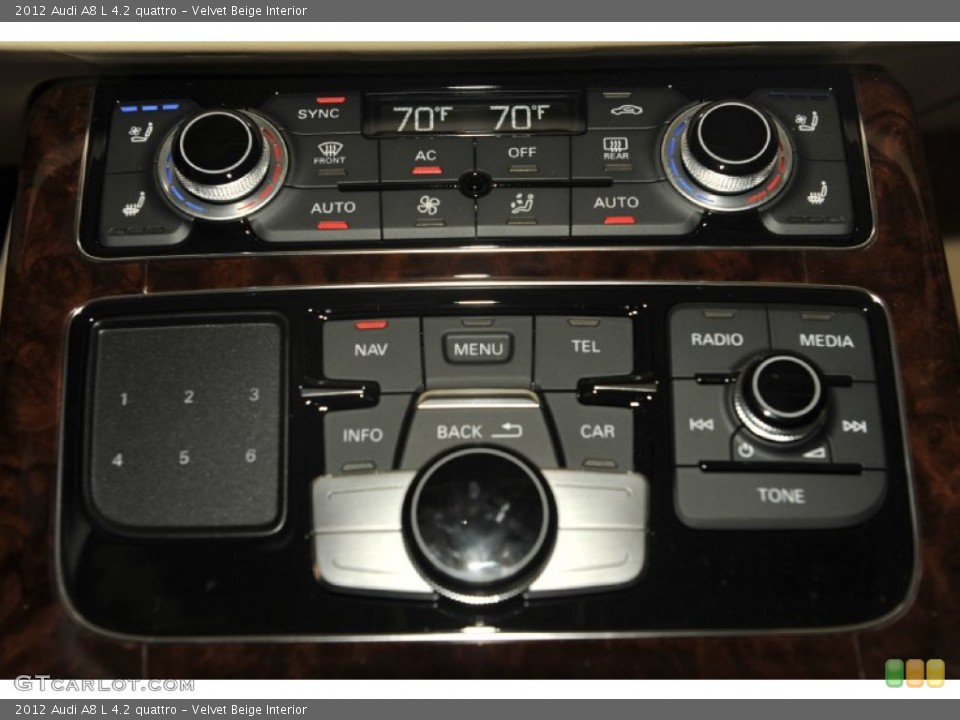 Velvet Beige Interior Controls for the 2012 Audi A8 L 4.2 quattro #53812933