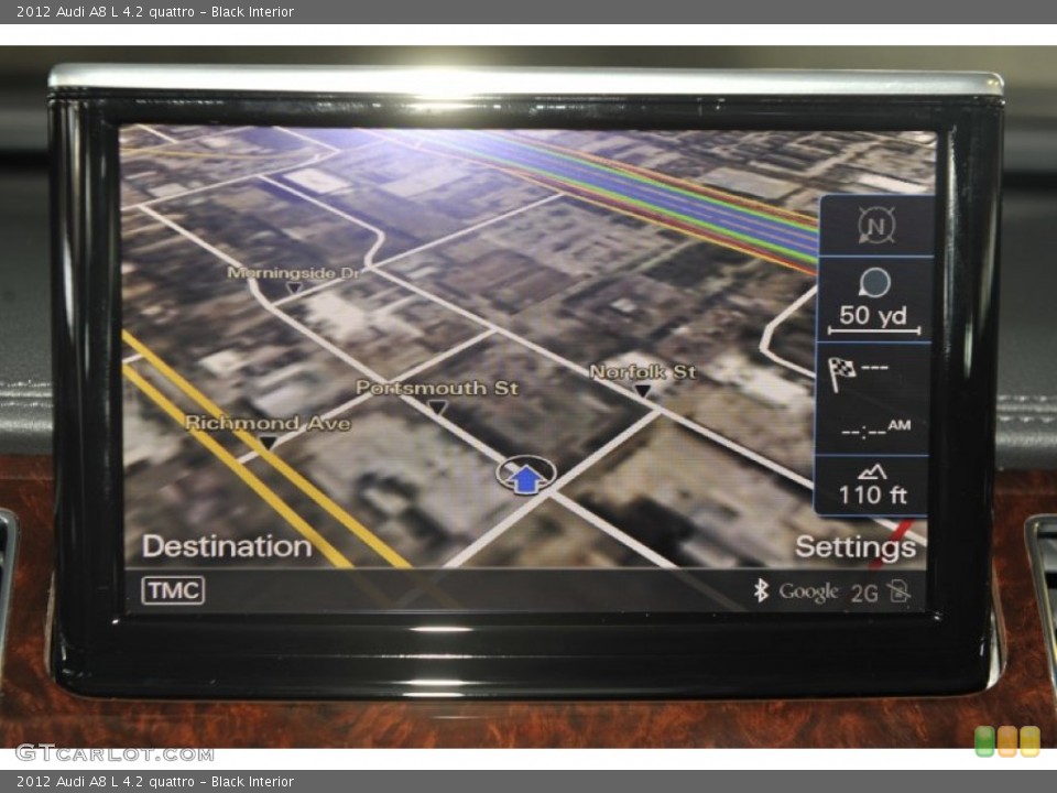 Black Interior Navigation for the 2012 Audi A8 L 4.2 quattro #53813263