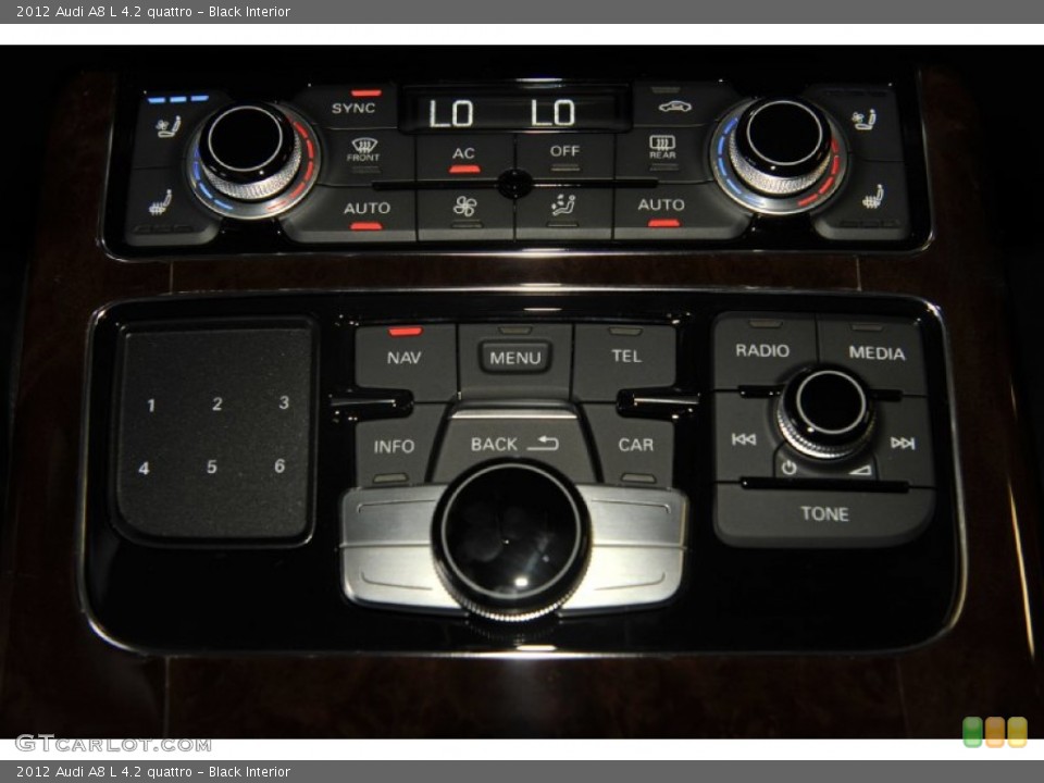 Black Interior Controls for the 2012 Audi A8 L 4.2 quattro #53813278