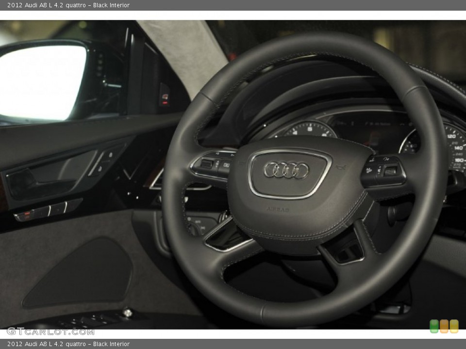 Black Interior Steering Wheel for the 2012 Audi A8 L 4.2 quattro #53813377