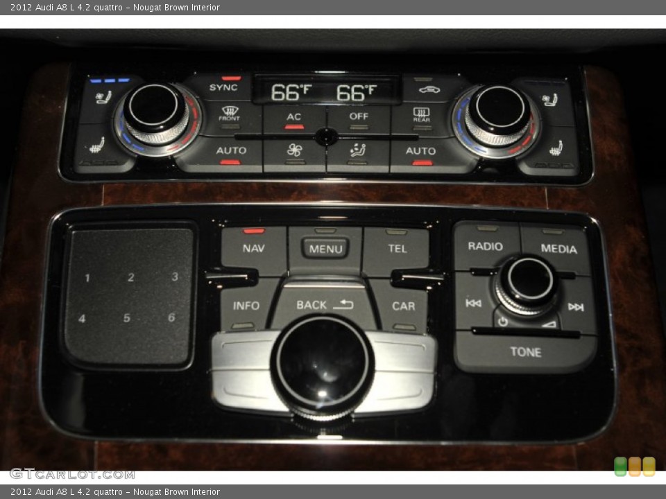 Nougat Brown Interior Controls for the 2012 Audi A8 L 4.2 quattro #53814091