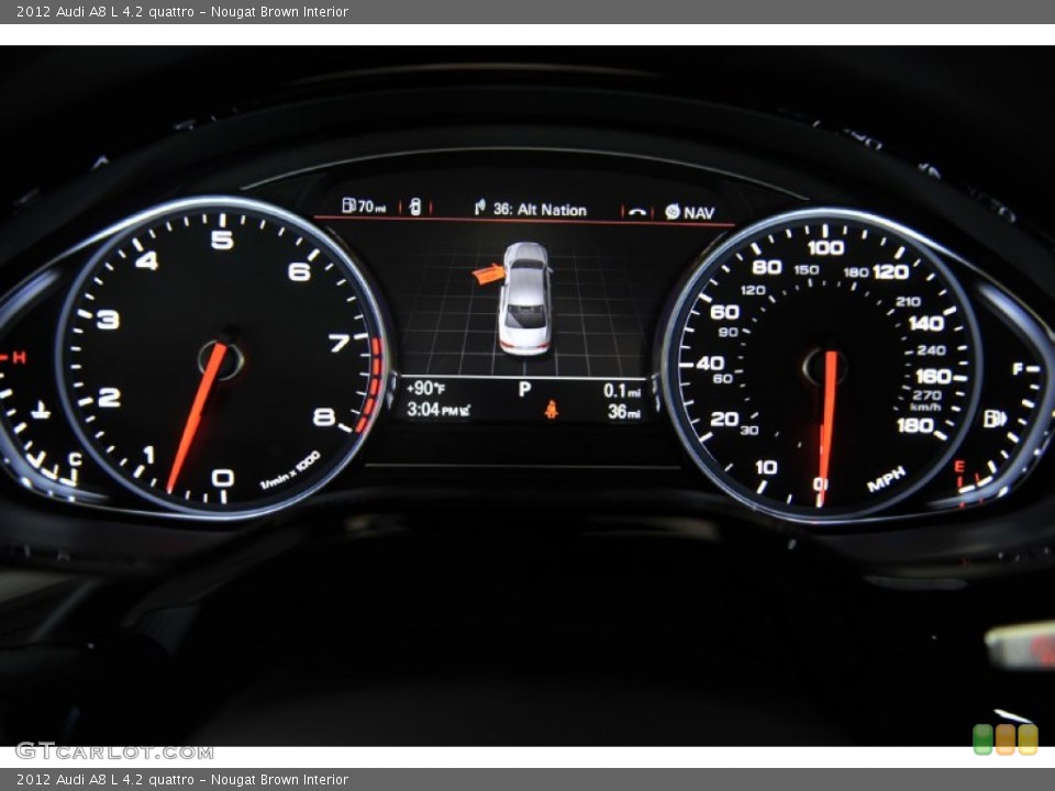 Nougat Brown Interior Gauges for the 2012 Audi A8 L 4.2 quattro #53814136