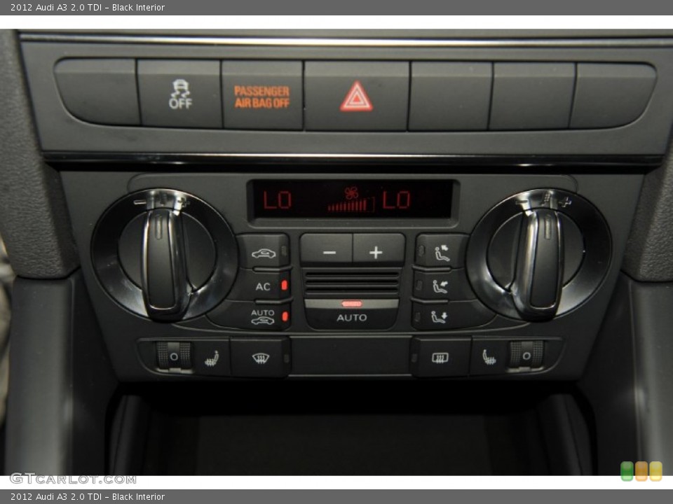 Black Interior Controls for the 2012 Audi A3 2.0 TDI #53814877