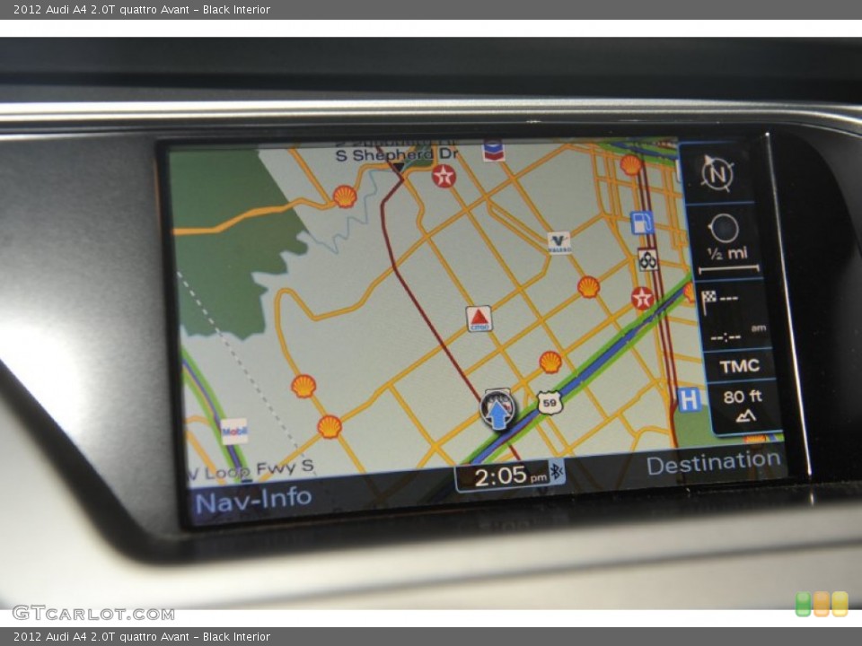 Black Interior Navigation for the 2012 Audi A4 2.0T quattro Avant #53815144