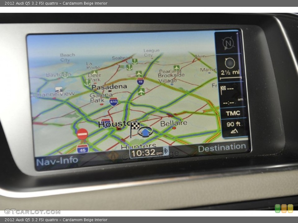 Cardamom Beige Interior Navigation for the 2012 Audi Q5 3.2 FSI quattro #53815456