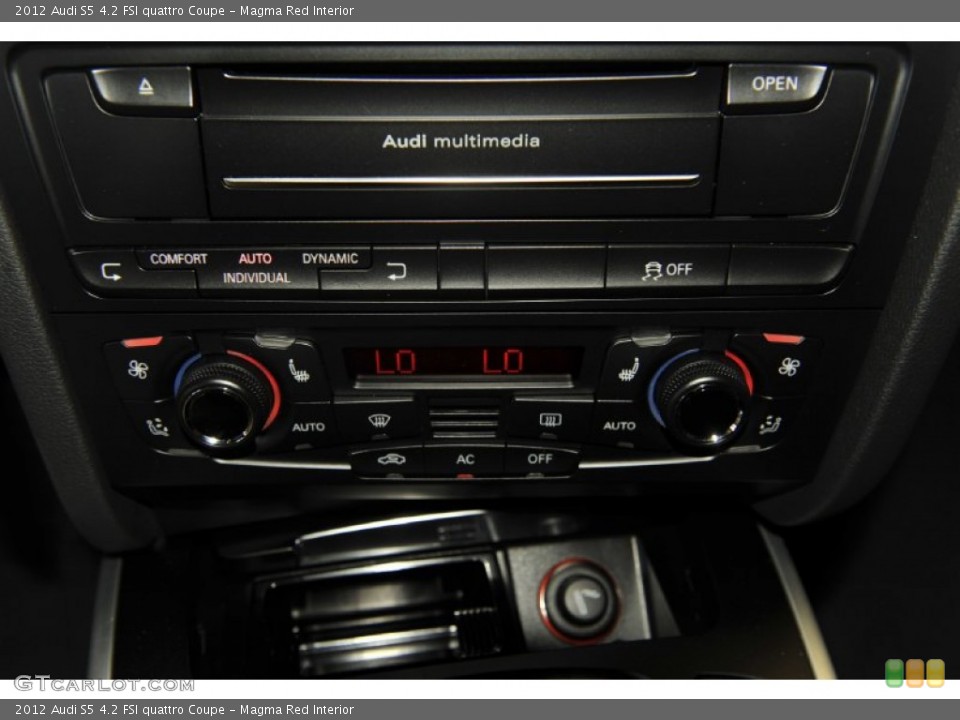 Magma Red Interior Controls for the 2012 Audi S5 4.2 FSI quattro Coupe #53815772