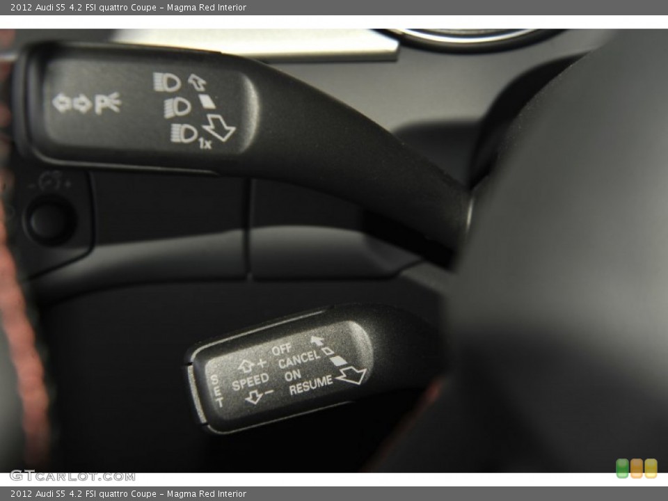 Magma Red Interior Controls for the 2012 Audi S5 4.2 FSI quattro Coupe #53815806