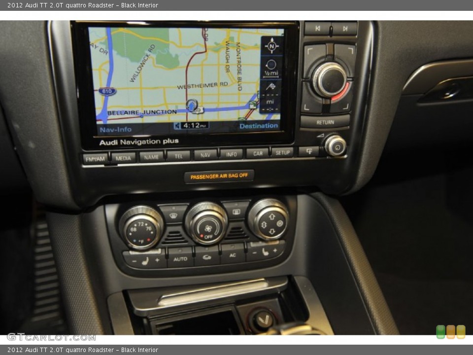 Black Interior Navigation for the 2012 Audi TT 2.0T quattro Roadster #53816009