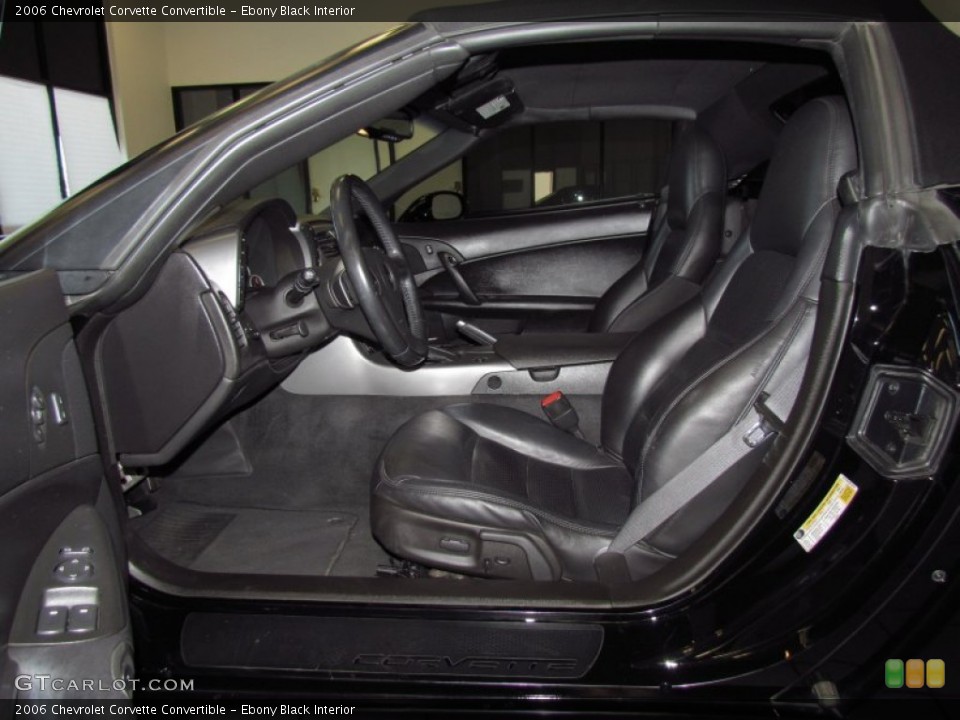 Ebony Black Interior Photo for the 2006 Chevrolet Corvette Convertible #53817512