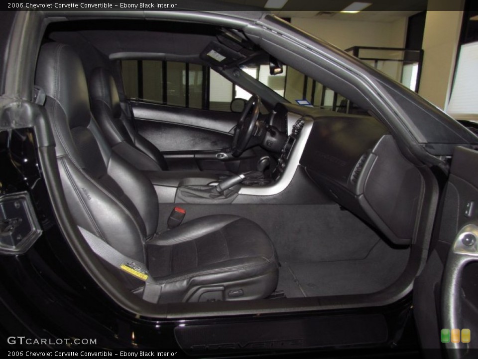Ebony Black Interior Photo for the 2006 Chevrolet Corvette Convertible #53817518
