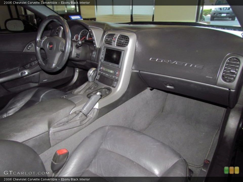 Ebony Black Interior Dashboard for the 2006 Chevrolet Corvette Convertible #53817545