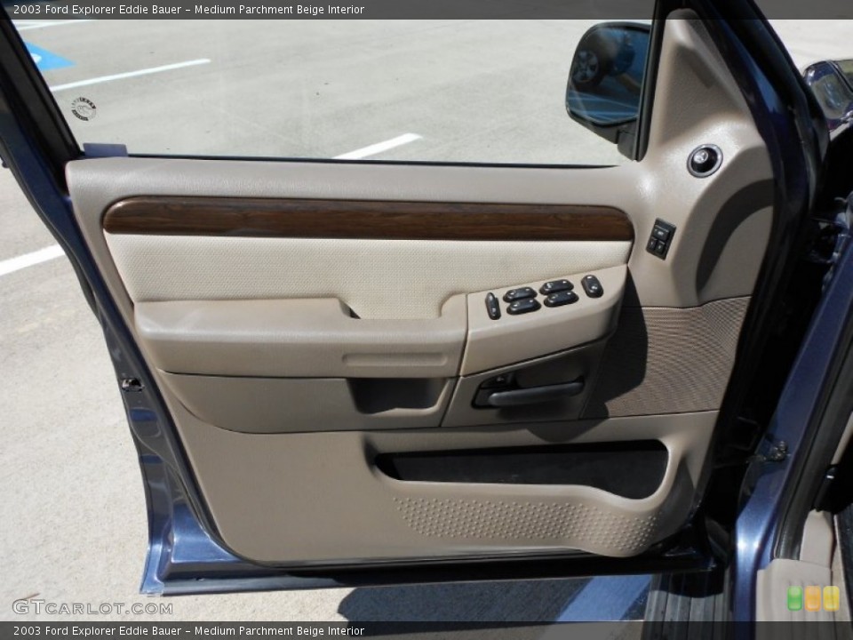 Medium Parchment Beige Interior Door Panel for the 2003 Ford Explorer Eddie Bauer #53817731