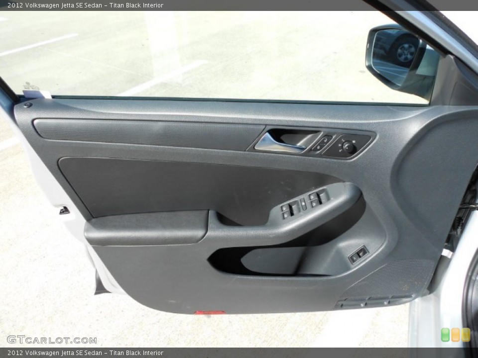 Titan Black Interior Door Panel for the 2012 Volkswagen Jetta SE Sedan #53817884