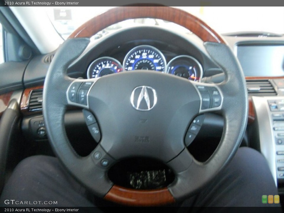 Ebony Interior Steering Wheel for the 2010 Acura RL Technology #53820557