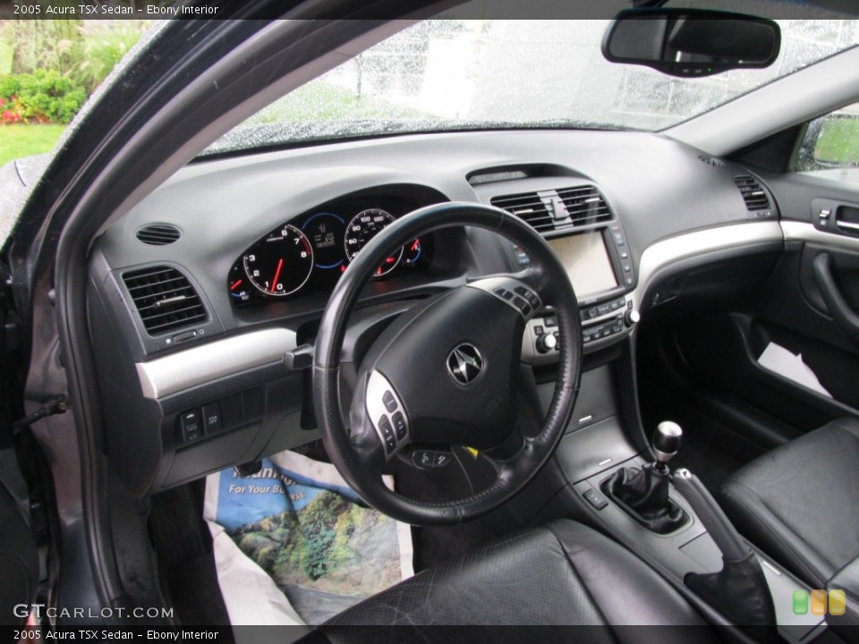 Ebony Interior Prime Interior for the 2005 Acura TSX Sedan #53820575